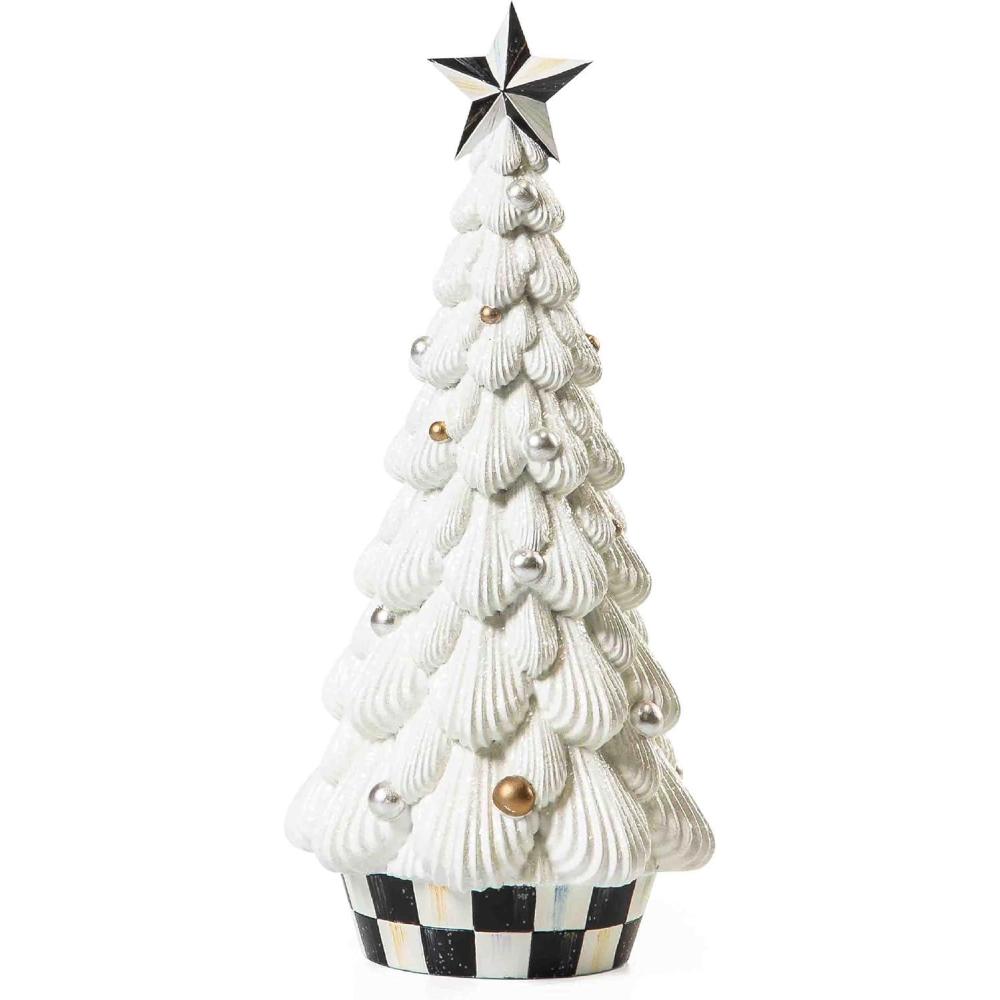 imageMACKENZIECHILDS Farmhouse Icing Tabletop Christmas Tree White Decorative Tree SmallSmall