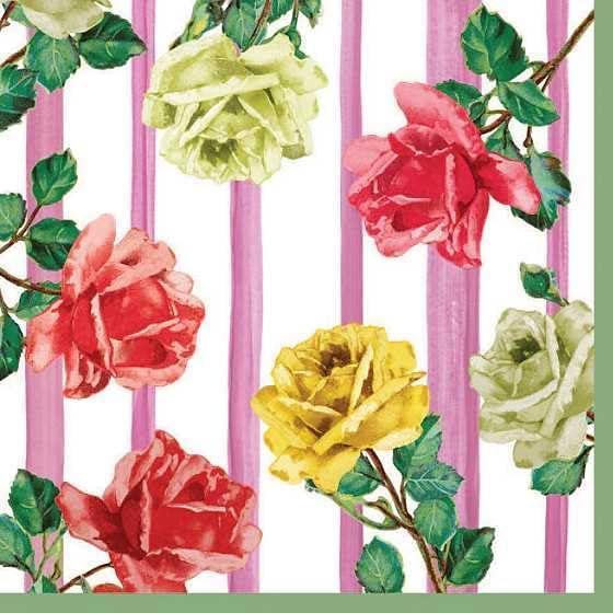 imageMACKENZIECHILDS Pack of 20 Cocktail Paper Napkins Stylish Paper Napkins for Parties and More NutcrackerGarden Gala