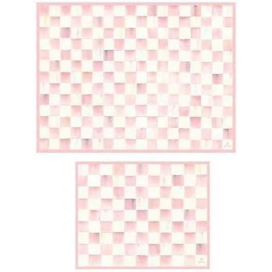 imageMACKENZIECHILDS Set of 2 Tempered Glass Cutting Boards Countertop Cutting Boards Deck the HallsRosy Check