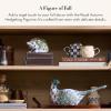 MACKENIZE-Childs Resin Pheasant Figurine, Unique Animal Home and Office Decor, Royal Autumn(Hedgehog)