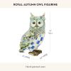 MACKENIZE-Childs Resin Pheasant Figurine, Unique Animal Home and Office Decor, Royal Autumn(Owl)