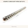 MACKENZIE-CHILDS 2-Pack Courtly Check Gift Wrap, Checkered Wrapping Paper, 60″ Long