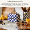 MACKENZIE-CHILDS 2-Slice Toaster, Decorative Toaster for Kitchen, Black-and-White Courtly Check(Royal Check)