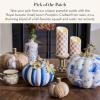 MACKENZIE-CHILDS Acorn Pumpkin, Resin Fall Table and Kitchen Decor, Small, Royal Autumn