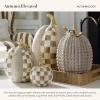 MACKENZIE-CHILDS Autumnology Resin Pumpkin, Halloween Pumpkin Decor, Hobnail Pumpkin