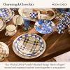 MACKENZIE-CHILDS Beaded Placemat, Indoor Table Mat, Mocha Check Pumpkin(Mocha Check Pumpkin)