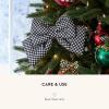 MACKENZIE-CHILDS Bow, Christmas Bow for Home Decor or Gifts, Large, Green-and-White Green Check(Courtly Check)