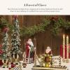 MACKENZIE-CHILDS Christmas Cardinal Tree with Courtly Check Garland, Tabletop Tree