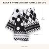 MACKENZIE-CHILDS Cotton Dish Towel, Cute Decorative Kitchen Dish Towel for Cleaning and Home Decor, Set of 1, Turkey(Black & White Dot)