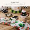 MACKENZIE-CHILDS Cotton Dish Towel, Cute Decorative Kitchen Dish Towel for Cleaning and Home Decor, Set of 1, Turkey(Deck the Halls)