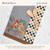 MACKENZIE-CHILDS Cotton Dish Towel, Cute Decorative Kitchen Dish Towel for Cleaning and Home Decor, Set of 1, Turkey(Holiday Cardinal)