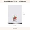 MACKENZIE-CHILDS Cotton Dish Towel, Cute Decorative Kitchen Dish Towel for Cleaning and Home Decor, Set of 1, Turkey(Poinsettia Tea Kettle)
