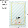 MACKENZIE-CHILDS Cotton Dish Towel, Cute Decorative Kitchen Dish Towel for Cleaning and Home Decor, Set of 1, Turkey(Spring Chicks)