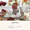 MACKENZIE-CHILDS Cotton Dish Towel, Cute Decorative Kitchen Dish Towel for Cleaning and Home Decor, Set of 1, Turkey(Tulip Tea Kettle)