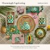 MACKENZIE-CHILDS Courtly Check Enamel Canister, Black-and-White Kitchen Storage Container with Lid, Demi(Emerald Check)