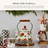 MACKENZIE-CHILDS Deck the Halls 2-Quart Enamel Tea Kettle, Christmas Tea Kettle for Stovetop(Deck The Halls)