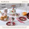 MACKENZIE-CHILDS Deck the Halls Serving Platter, Holiday Tree-Shaped Platter, Decorative Serving Platter