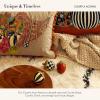 MACKENZIE-CHILDS Decorative Acorns, Resin Acorn Fall Decor for Kitchen and Home, Set of 2, Brown-and-White Mocha Check(Courtly)