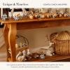 MACKENZIE-CHILDS Decorative Acorns, Resin Acorn Fall Decor for Kitchen and Home, Set of 2, Brown-and-White Mocha Check(Courtly Check and Stripe)
