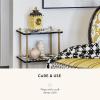 MACKENZIE-CHILDS Desk Clock, Retro Analog Clock for Room Decor, Brown-and-White Mocha Check(Queen Bee)