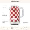 MACKENZIE-CHILDS Electric Kettle, Stainless-Steel Tea Kettle, Black-and-White Courtly Check(Cherry Check)