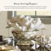 MACKENZIE-CHILDS Enamel Bowl, Serving Bowl for Entertaining, Everything Bowl, Brown-and-White Mocha Check(Mocha Check)