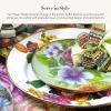 MACKENZIE-CHILDS Enamel Charger Plate, Decorative Plate for Home Decor, 12 Inches, Rosy English Garden(Flower Market White)