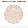 MACKENZIE-CHILDS Enamel Charger Plate, Decorative Plate for Home Decor, 12 Inches, Rosy English Garden(Rosy English Garden)