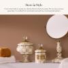 MACKENZIE-CHILDS Enamel Curiosity Pot, Decorative Container for Home Decor, Brown-and-White Mocha Check(Mocha Check)