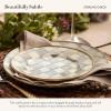 MACKENZIE-CHILDS Enamel Dinner Plate, Decorative Dinnerware Plate, 10 Inches, Brown-and-White Mocha Check(Sterling Check)