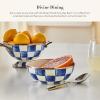 MACKENZIE-CHILDS Enamel Everyday Bowl, Serving Bowl for Entertaining, Extra Small, Brown-and-White Mocha Check(Royal Check)