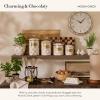 MACKENZIE-CHILDS Enamel Herb Pots, Small Plant Pots for Herbs or Flowers, Set of 3, Brown-and-White Mocha Check(Mocha Check)