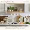 MACKENZIE-CHILDS Enamel Pedestal Platter, Round Cake Stand, Small, Gray-and-White Sterling Check(Mocha Check)