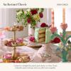 MACKENZIE-CHILDS Enamel Pedestal Platter, Round Cake Stand, Small, Gray-and-White Sterling Check(Rosy Check)