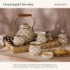MACKENZIE-CHILDS Enamel Pinch Bowl, Small Bowl for Kitchen Ingredients, 1.5-Cup Capacity, Brown-and-White Mocha Check(Mocha Check)