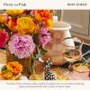 MACKENZIE-CHILDS Enamel Pitcher with Spout for Water, Cut Flowers, and Home Decor, 3 Quarts, Pink-and-White Rosy Check(Rosy Check)