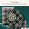 MACKENZIE-CHILDS Enamel Serving Platter, Decorative Serving Platter for Food, 16 Inches, Rosy Check(Black Tartan)