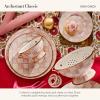 MACKENZIE-CHILDS Enamel Serving Platter, Decorative Serving Platter for Food, 16 Inches, Rosy Check(Rosy Check)