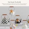 MACKENZIE-CHILDS Enamel Tea Kettle, Decorative Tea Kettle for Stovetop, 3 Quarts, Wild Rose Brown(Black Flower Market)