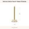 MACKENZIE-CHILDS Enamel Toilet Tissue Storage, Decorative Toilet-Paper Holder Stand for Bathroom, Brown-and-White Mocha Check(Mocha Check)