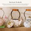 MACKENZIE-CHILDS Enamel Whistling Tea Kettle, Decorative Teapot for Stovetop, Black-and-White Courtly Check(Mocha Check)