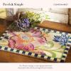MACKENZIE-CHILDS Entrance Mat, Decorative Outdoor Front Door Mat, Coir Door Mat, 24″ x 36″, Squirrel(Flower Market)