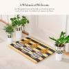 MACKENZIE-CHILDS Entrance Mat, Decorative Outdoor Front Door Mat, Coir Door Mat, 24″ x 36″, Squirrel(Pineapple)