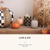 MACKENZIE-CHILDS Fall On The Farm Mini Pumpkins, Set of 3