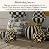MACKENZIE-CHILDS Illuminated Jack-O’-Lantern, Decorative Resin Halloween Pumpkin Decor, Fergal(Courtly Check)