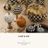 MACKENZIE-CHILDS Ivory Dotty Pumpkin, Decorative Resin Autumn and Halloween Home Decor