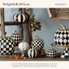 MACKENZIE-CHILDS Ivory Dotty Pumpkin, Decorative Resin Autumn and Halloween Home Decor