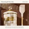 MACKENZIE-CHILDS Kitchen Spatula, Silicone Spatula for Cooking, Brown-and-White Mocha Check(Mocha Check)