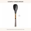 MACKENZIE-CHILDS Kitchen Spoon, Silicone Cooking Spoon, Brown-and-White Mocha Check(Courtly Check)