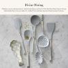 MACKENZIE-CHILDS Kitchen Spoon, Silicone Cooking Spoon, Brown-and-White Mocha Check(Sterling Check)